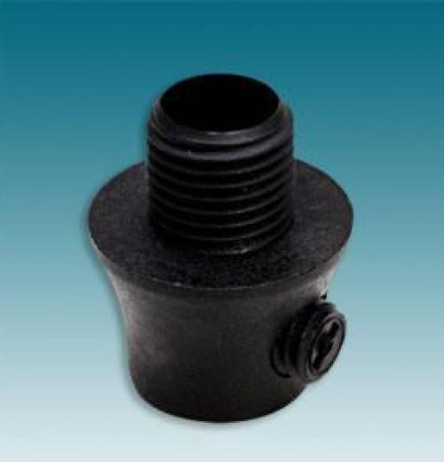 NIPLE CURTO EM TERMOPLASTICO PRETO M10X1 C/TRAVA CABO 10 MM