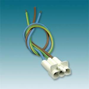 CONECTOR 3 POLOS TIPO PLUG MACHO C/CABO