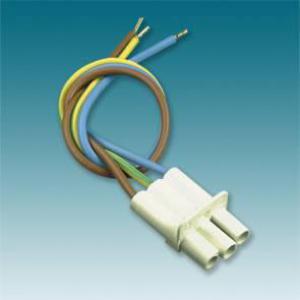 CONECTOR 3 POLOS TIPO PLUG FEMEA C/CABO